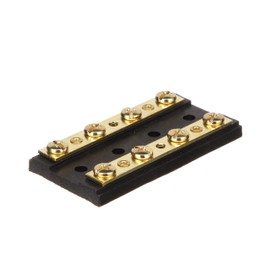 Seachoice 13501 4-Gang Terminal Block – Rated 30 Amps at 12V DC – Plastic Base with Brass Hardware