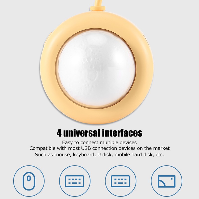 USB Hub Splitter Adapter 4 Port MultiFunction LED Light TypeC