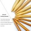 Weabetfu Bamboo Knitting Needle Straight Single Pointed 13.8-inch Length Knitting