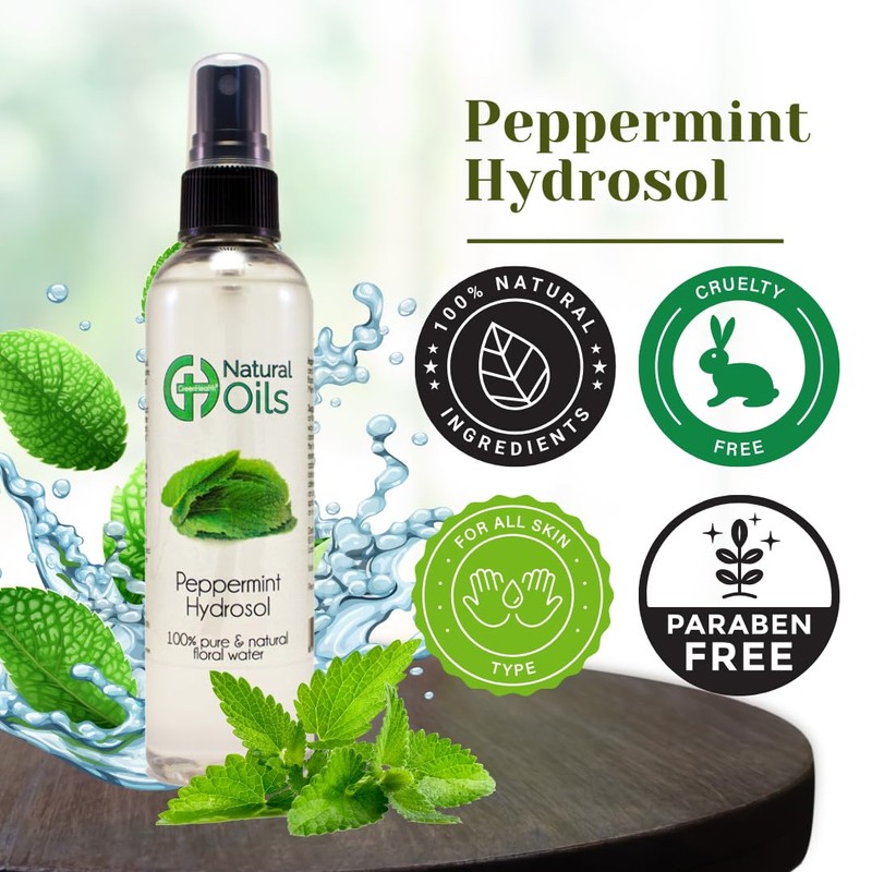 GreenHealth Peppermint Hydrosol (Floral Water) - 32 fl oz Plastic