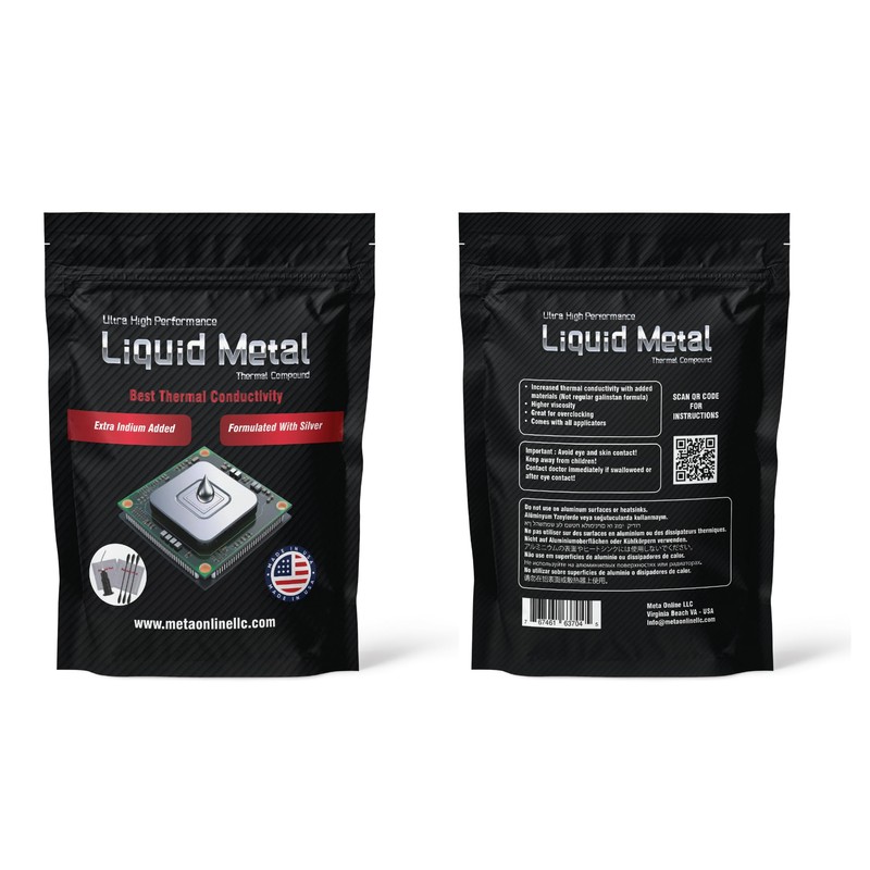 Liquid Metal Thermal Paste(1.5Gram) - 130WmK - Liquid Metal Shield(5ml)