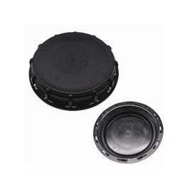 6" Solid Cap W/Gasket for IBC Tote, IBC Tote Water Tank Cover, 1 Pack Leak-Proof Design Plastic IBC Tank Adapter Storage Cap for Chemical Food and Industrial Storage, Black1Pcs