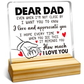 Birthday Gift for Dad,Thank You Gift for Daddy,Gifts for Dad from Daughter Son,Appreciation Gifts for Dad,Gift of Father's Day,Dad It Reminds You How Much I Love You Acrylic Plaque