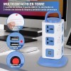 Transhine Torre Multicontacto Regleta Protector 11 Ac / 2 Usb