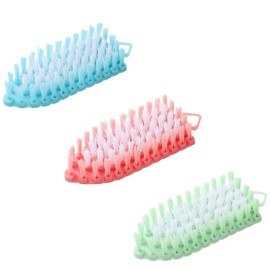Flexible Kitchen Sink Cleaner Brush 3-Pack – Multiangle Bendable Scrubber for Dishes, Pots, Tiles, Grout – Non-Scratch Bristles, (Pink, Blue, Green)