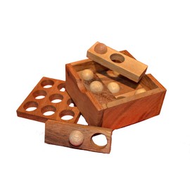 Easy Box Packing Puzzle, Golf Ball Puzzle, Golf Game, Puzzle Wood Children's Puzzle, Entertainment Game, Puzzle Game, Concentration, Patience Game, Packing Problem, Wooden Puzzle, IQ Test, Brain