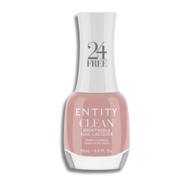 Entity Clean Dare To Blush Breathable Nail Lacquer, 0.5, Vegan and Cruelty Free Nail Polish with Added Biotin, Halal Fingernail Polish, Pink Nail Polish