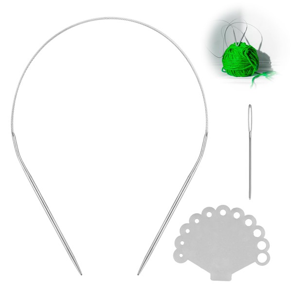 Circular Knitting Needles 3mm, 40cm Steel Circular Needles Short Round