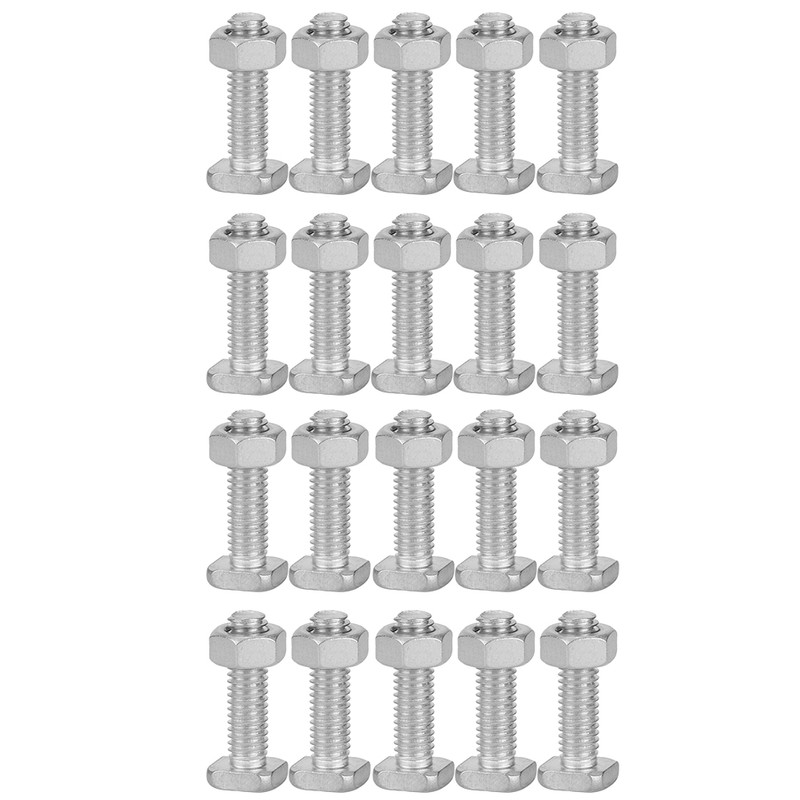 20 Set 22mm M6x22 Bolts and M6 Nut Aluminium Nuts