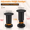 Yoposeo 4 PCS Adjustable Round Furniture Legs 7-12.2 inch [with