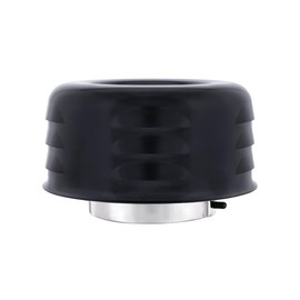 United Pacific 111160 4” Round Short Neck Louvered Air Cleaner for Carburetors with 2-5/8” Neck, Black EDP Protective Coating – 2-5/8” – One Unit