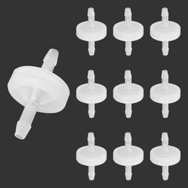 PNXKTXO 10 pcs 1/8 inch(3mm) Hose Barb Plastic Check Valve, Vacuum Aquarium Pump Air Check Valve One Way Barb Hose Inline Non Return (1/8 inch)