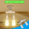 Basysion Pull Chain Light Fixture Light Socket Adapter 360 Degree