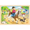 goki 57412 Ponyhof Wooden Puzzle with Horse Motifs, Educational Toy