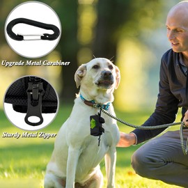 CAKOVANO Dog Poop Bag Holder for Leash, Dog Poop Bag Dispenser Dog Waste Bag Holder for Leash Attachment, 2 In 1 Dog Poop Bags Holder & Waste Holder for Dispenser Carrier, Plus 15 Poop Bags