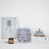 Blue and White Porcelain Ginger Jar with Lid, Modern Home