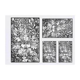 4 x 'Green Man & Leaves' Temporary Tattoos - Water Resistant, Skin-Safe, Non-Toxic Transfers, Mixed Sizes (TO00016399)