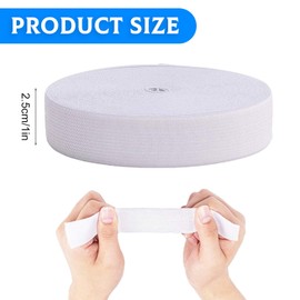 10 Meters Elastic Band 25mm/1inch White Wide Flat Elastic Band, White Waistband Elastic, Sewing Bands Webbing Garment Sewing Accessories for Sewing Clothing, DIY Craft Accessories
