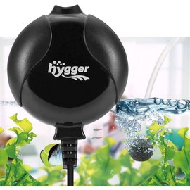 hygger Oxygen Pump for Aquarium, Super Quiet Aquarium Air Pump, Noise Lower than 33 dB, 1.5 W, Powerful Oxygen Pump 420 ml/m, Suitable for Fish Tanks and Nano Aquariums (Black)