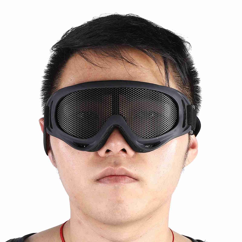 X400 Tactics Mesh Goggles Steel Lenses Sunglass Outdoor Paintball Eyewear