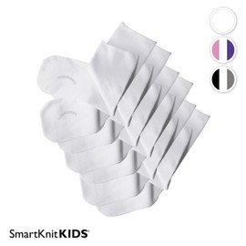 SmartKnitKIDS Seamless Sensitivity Socks, XX-Large, White - 6 Pack - Made in USA