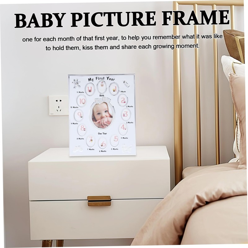 BIUDECO Birth Essentials 12 Months Photo Frame for Newborn Infant