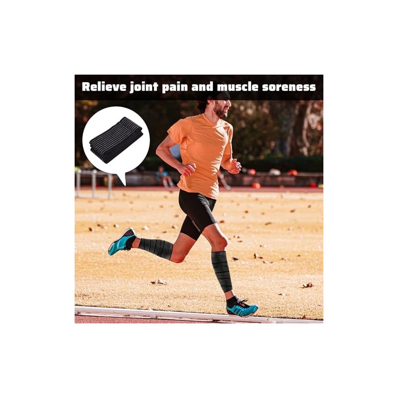 Calf Compression Bandage Sleeve Men,2 Pcs Highly Elastic Calf Support,