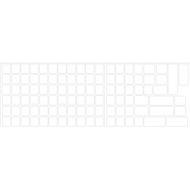 Blank Keyboard Sticker White Background for Desktop, Laptop and Notebook