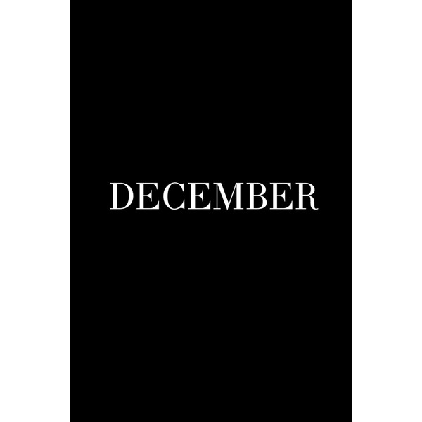 December: Minimal, compact and practical monthly planner