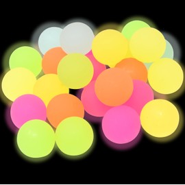 25 Bouncy Balls for Kids Party Favors | Luminous Bouncy Ball 27mm | Superball Small Rubber Balls for Kids