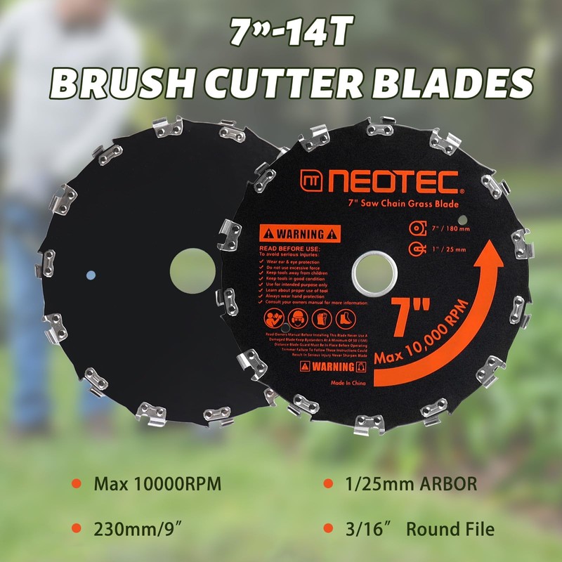 NEO-TEC Brush Cutter Blade 7” x 14T Circular Saw Blade