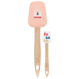 Now Designs Danica Ugly Xmas Sweater Silicone Spatula  w/Rubberwood Handle SET/2  7.5"L,