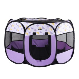 Lucky Monet Portable Dog Cat Playpen Small Dog Puppy Kitten Play Pens Indoor Pop Up Travel Dog Pen for Outdoor Camping Use