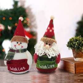 Christmas Decor: Snowman & Santa Character Dolls for Festive Interior Ambiance Free Size/Snowman 3ea