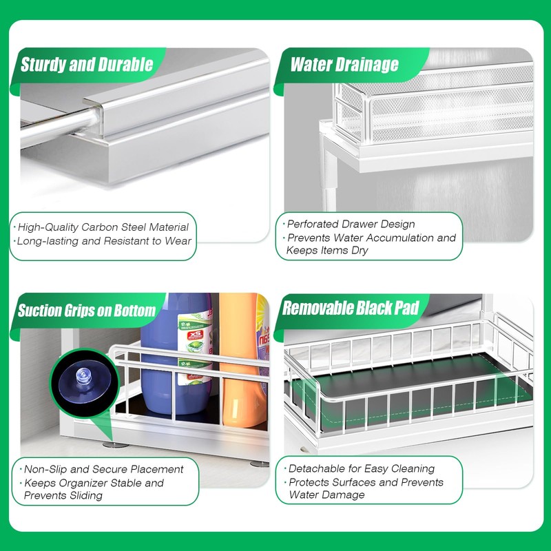 Under Sink Pull Out Organizer, Under Sink Drawers Slide Out