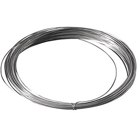 Rayher Silberdraht mit Kupferkern, 1 mm ø, Btl. 4 m, nickelfrei, Silberdraht zum Basteln, Bindedraht, Wickeldraht, Schmuckdraht, 2402200