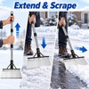 Heavy Duty Manganese Steel Ice Scraper Snow Shovel with Telescopic
