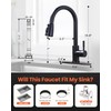 Bronze Kitchen Faucet with Sprayer, WOWOW Stainless Steel Kitchen Sink