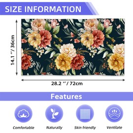 BIGXIUKA Pink Retro Flowers Bathroom Hand Towels, Green Leaves Bath Hand Towel for Decorative Fingertip Towels Set of 2 for Farmhouse Gym Kitchen Hotel Yoga Gifts