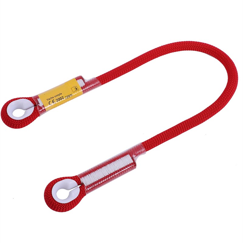60/120/150cm Outdoor Survival Climbing Safety Rope with Ring Bearing(Red 150cm)