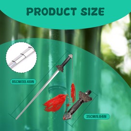 Toy Sword, Kids Sword, Swords for Kids, Toy Swords for Boys, Stainless Steel Dull Sword Toys, Retractable Sword, Apply to Performance, Kung Plaything, Cosplay Costume Accessory, Prop Gift Party