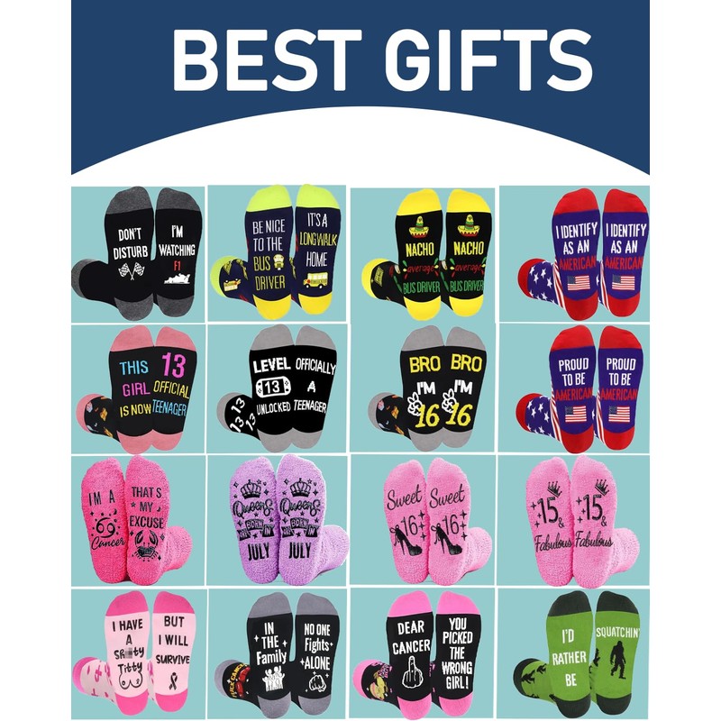 FestiVibe 16 Year Old Boy Birthday Gift Ideas, Socks Gifts