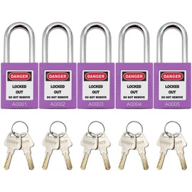 Lockout Tagout Lock - 5 Loto Safety Padlocks for Lock Out Tag Out Stations and Devices