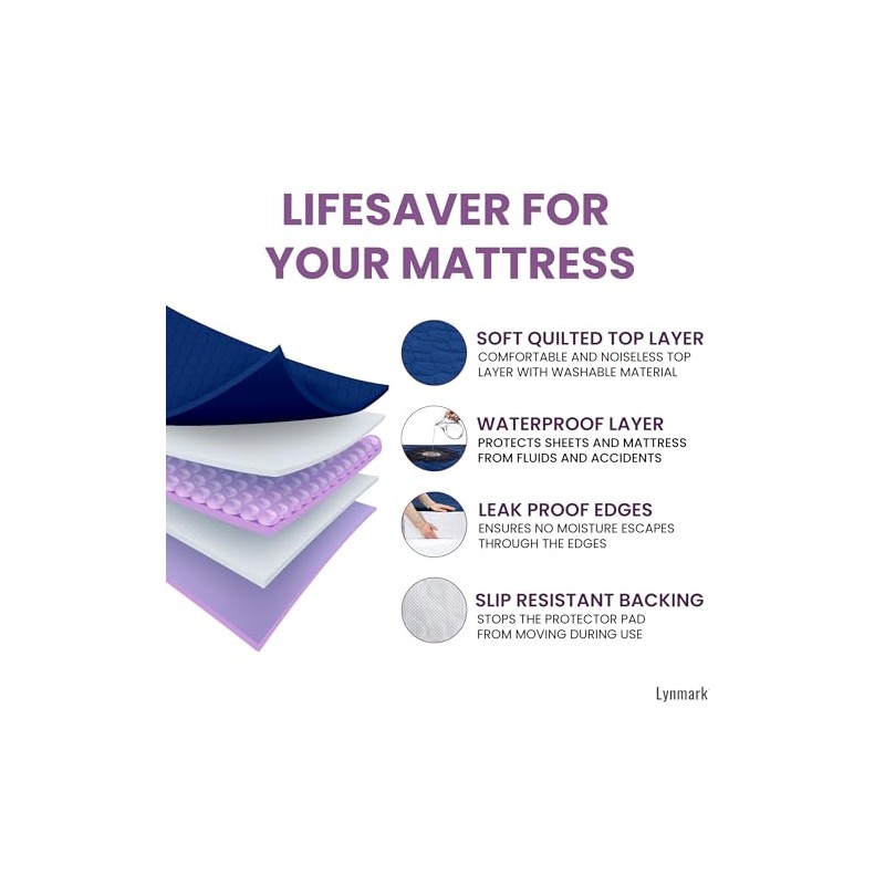 Lynmark Lynmark? Washable Bed Protector/Pad with Tucks - Double Bed