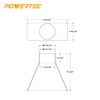 POWERTEC 70151 Dust Hood Rectangular Shape, Funneled 4-Inch Fitting By