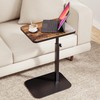 ELYKEN TV Tray Table, C-Shape Couch Desk, 360° Swivel Side