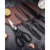syvio Block Knife Set, 15 Pcs Kitchen Knife Set with