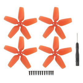 4Pcs Drone Propellers Plastic Light Weight High Stability Bright Color for Avata Propellers with Screw Screwdriver Orange