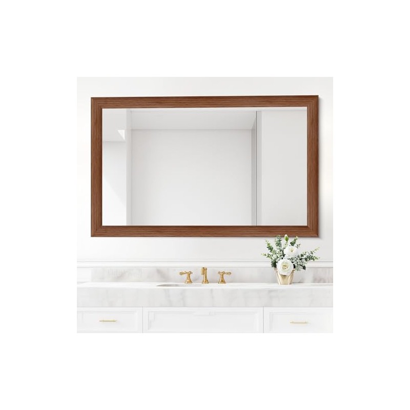 Mirror Frame Border 32FT Bathroom Wood Grain Wallpapers Decorative Tape
