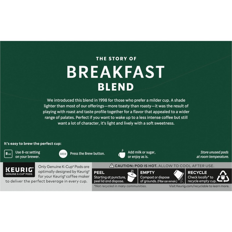 Starbucks K-Cup Coffee Pods, Medium Roast Hot or Iced Coffee,